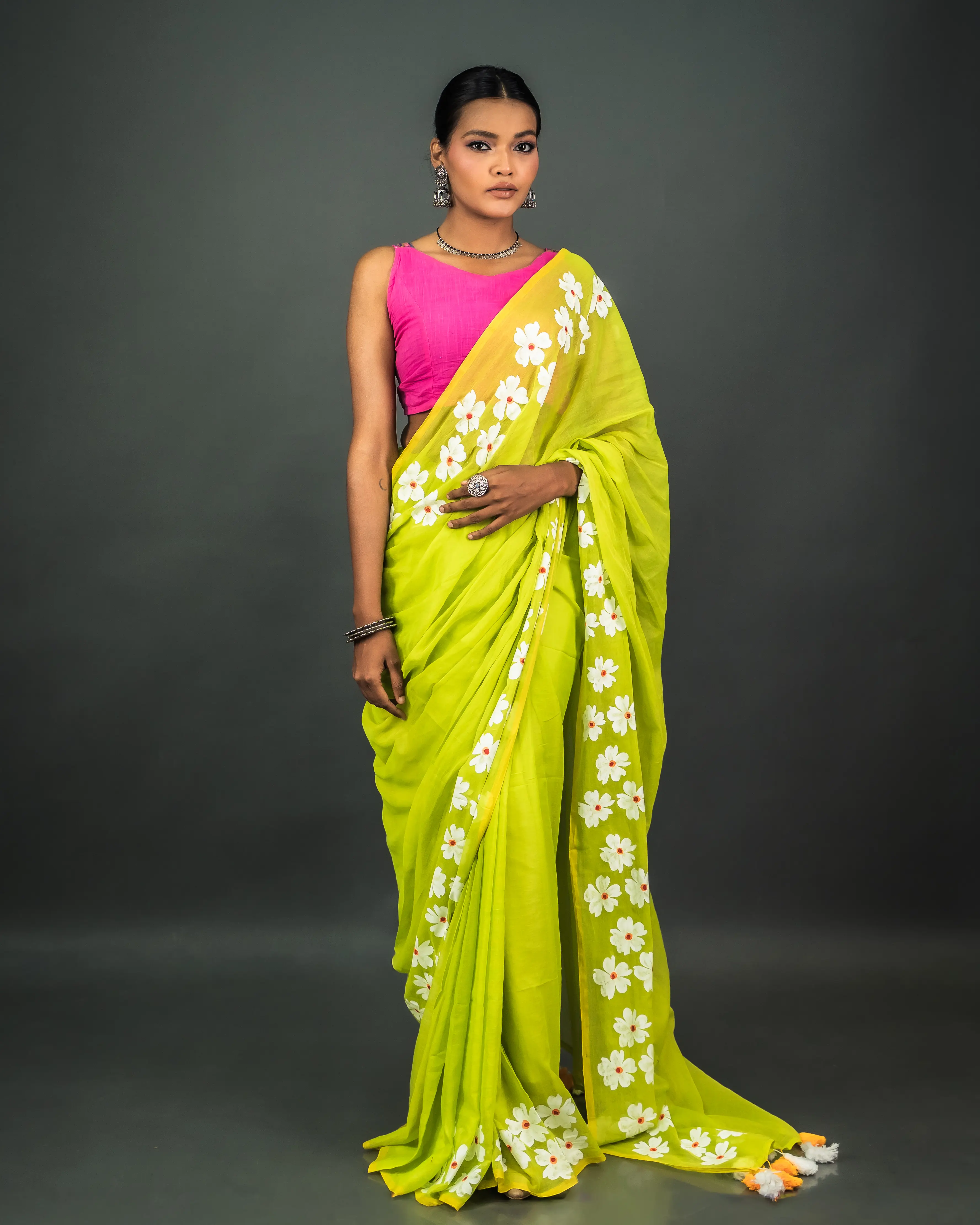 Handpainted sarees